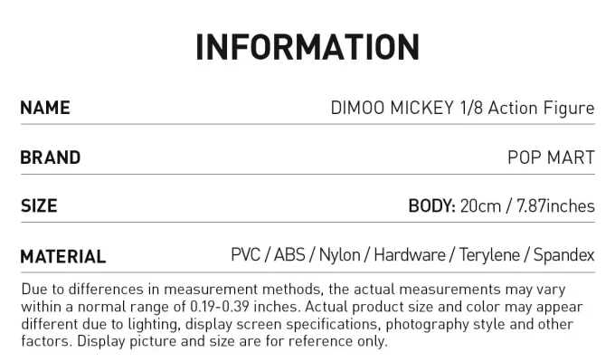 Akční figurka DIMOO MICKEY 1/8