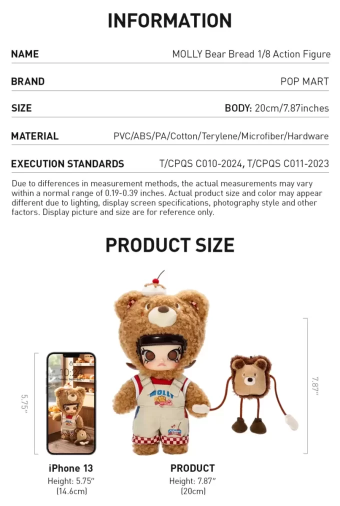Akční figurka MOLLY Bear Bread v měřítku 1/8