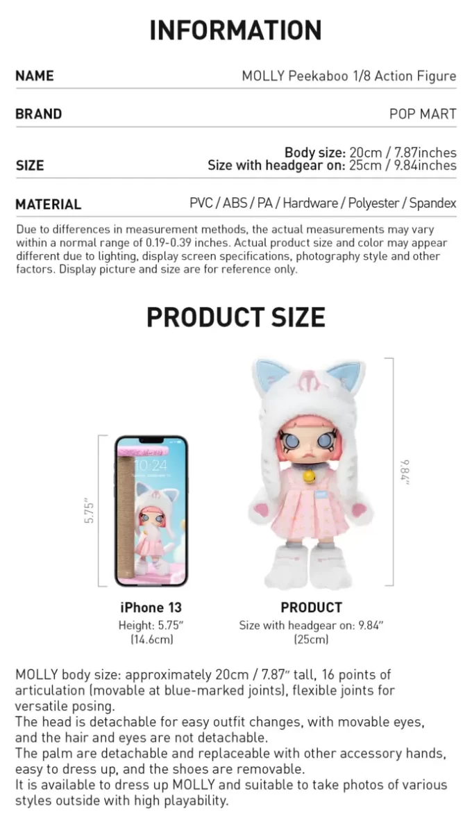 Akční figurka MOLLY Peekaboo v měřítku 1/8