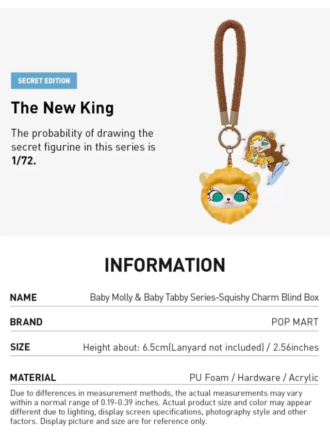 Baby Molly & Baby Tabby Series – přívěsek na roletu Pinch