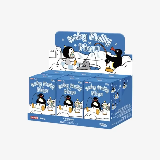 Baby Molly × Pingu Veselý rybářský seriál – vinylová plyšová krabička s přívěskem Baby Molly × Pingu Veselý rybářský seriál – vinylová plyšová krabička s přívěskem