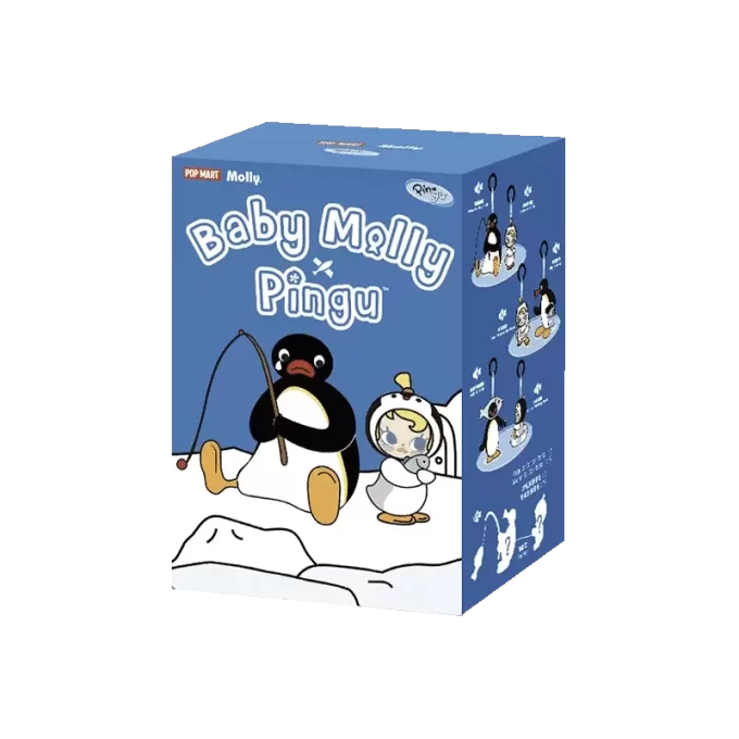 Baby Molly × Pingu Veselý rybářský seriál – vinylová plyšová krabička s přívěskem Baby Molly × Pingu Veselý rybářský seriál – vinylová plyšová krabička s přívěskem