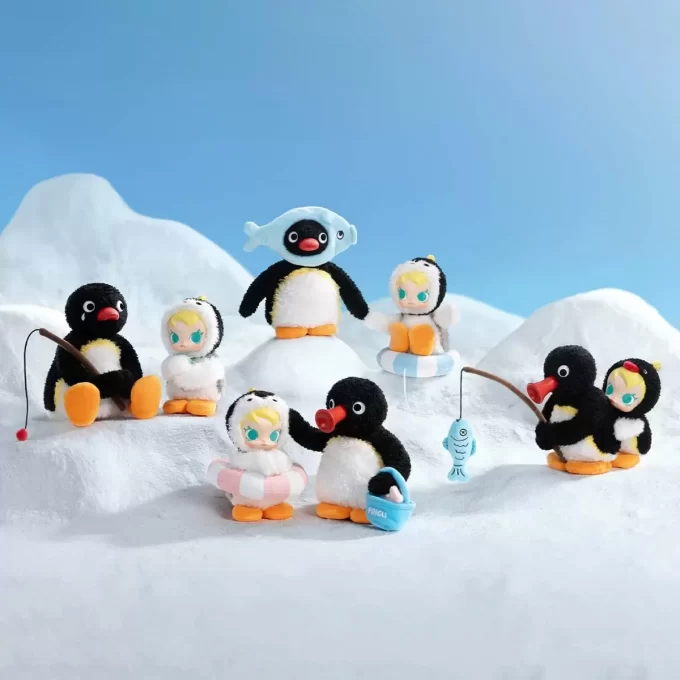 Baby Molly × Pingu Veselý rybářský seriál – vinylová plyšová krabička s přívěskem Baby Molly × Pingu Veselý rybářský seriál – vinylová plyšová krabička s přívěskem