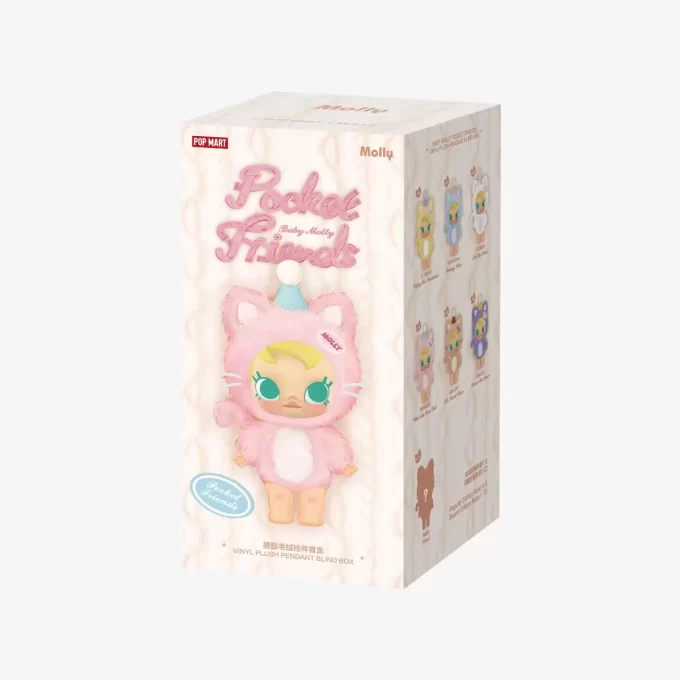 Baby Molly Pocket Friends Series – vinylová plyšová přívěsek na roletu