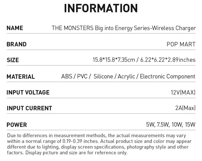 Bezdrátová nabíječka THE MONSTERS Big Into Energy Series