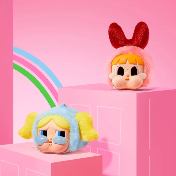 CRYBABY × Powerpuff Girls Series – Vinylová plyšová roletová krabička s obličejem