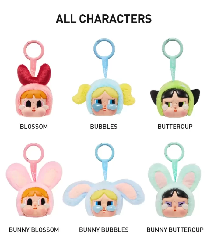 CRYBABY × Powerpuff Girls Series – Vinylová plyšová roletová krabička s obličejem