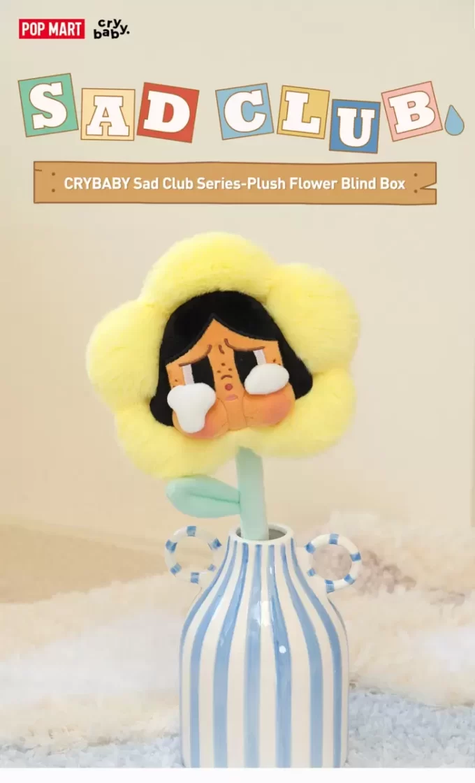 CRYBABY Sad Club Series – Plyšová květinová roleta