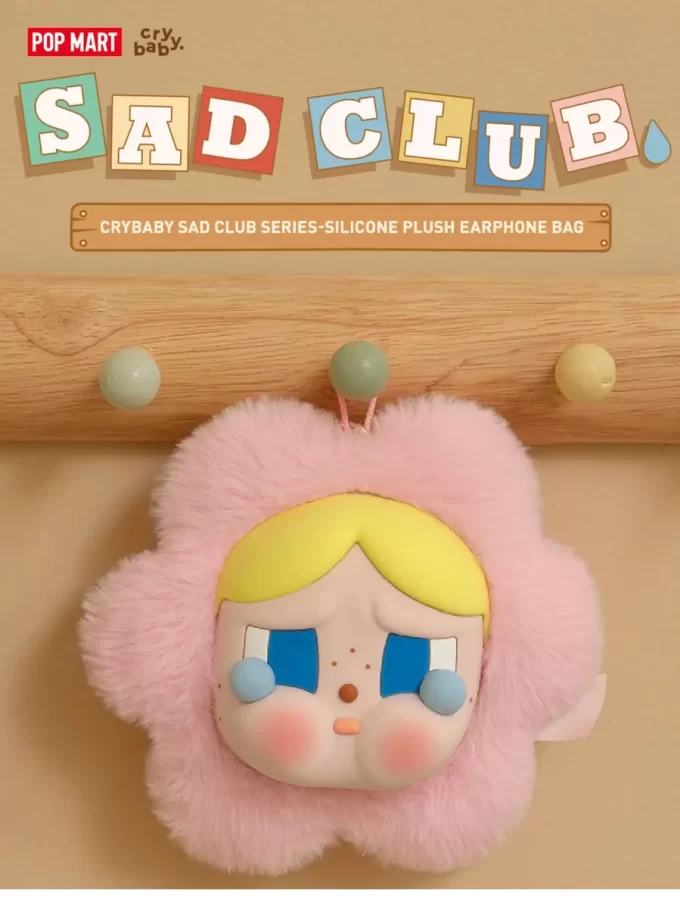 CRYBABY Sad Club Series – Silikonové plyšové pouzdro na sluchátka