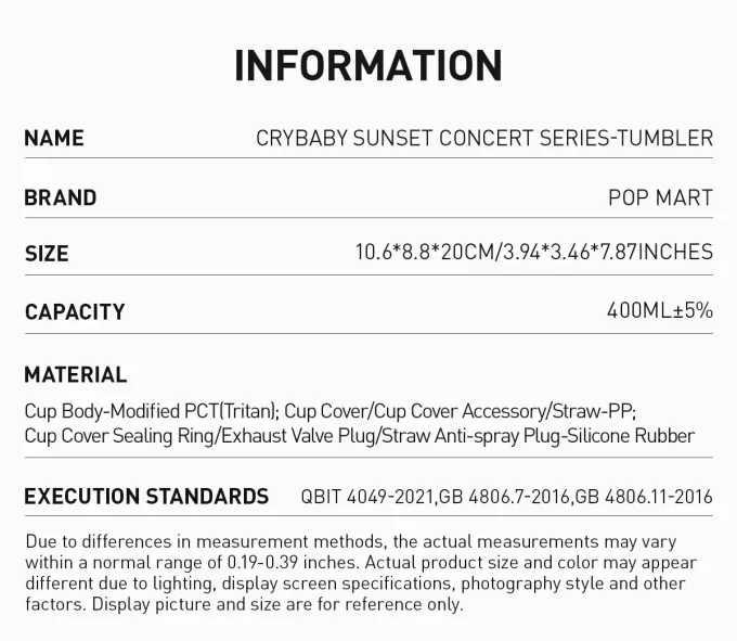 CRYBABY Sunset Concert Series – Tumbler CRYBABY Sunset Concert Series – Tumbler