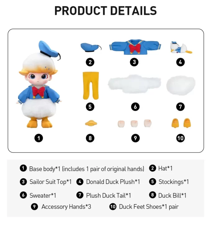 DIMOO Akční figurka Kačer Donald 1/8