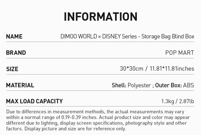 DIMOO WORLD × DISNEY Series – Úložný vak na rolety DIMOO WORLD × DISNEY Series – Úložný vak na rolety