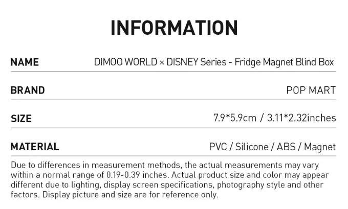 DIMOO WORLD × DISNEY Series – Magnet na ledničku s roletou DIMOO WORLD × DISNEY Series – Magnet na ledničku s roletou