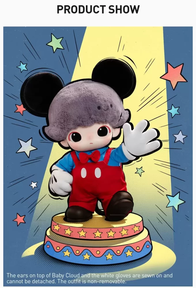 DIMOO WORLD × DISNEY Series – Mickeyho vinylová plyšová taška