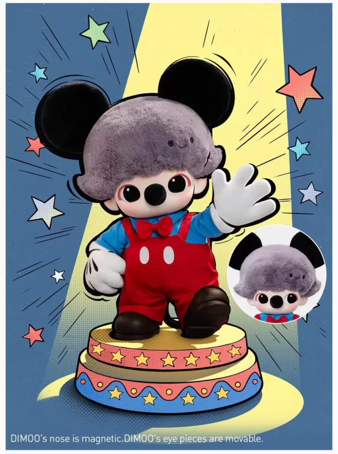 DIMOO WORLD × DISNEY Series – Mickeyho vinylová plyšová taška