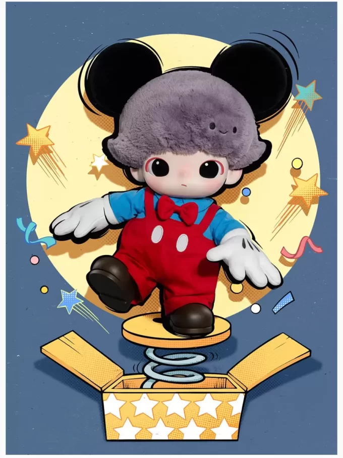 DIMOO WORLD × DISNEY Series – Mickeyho vinylová plyšová taška