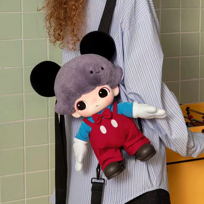 DIMOO WORLD × DISNEY Series – Mickeyho vinylová plyšová taška