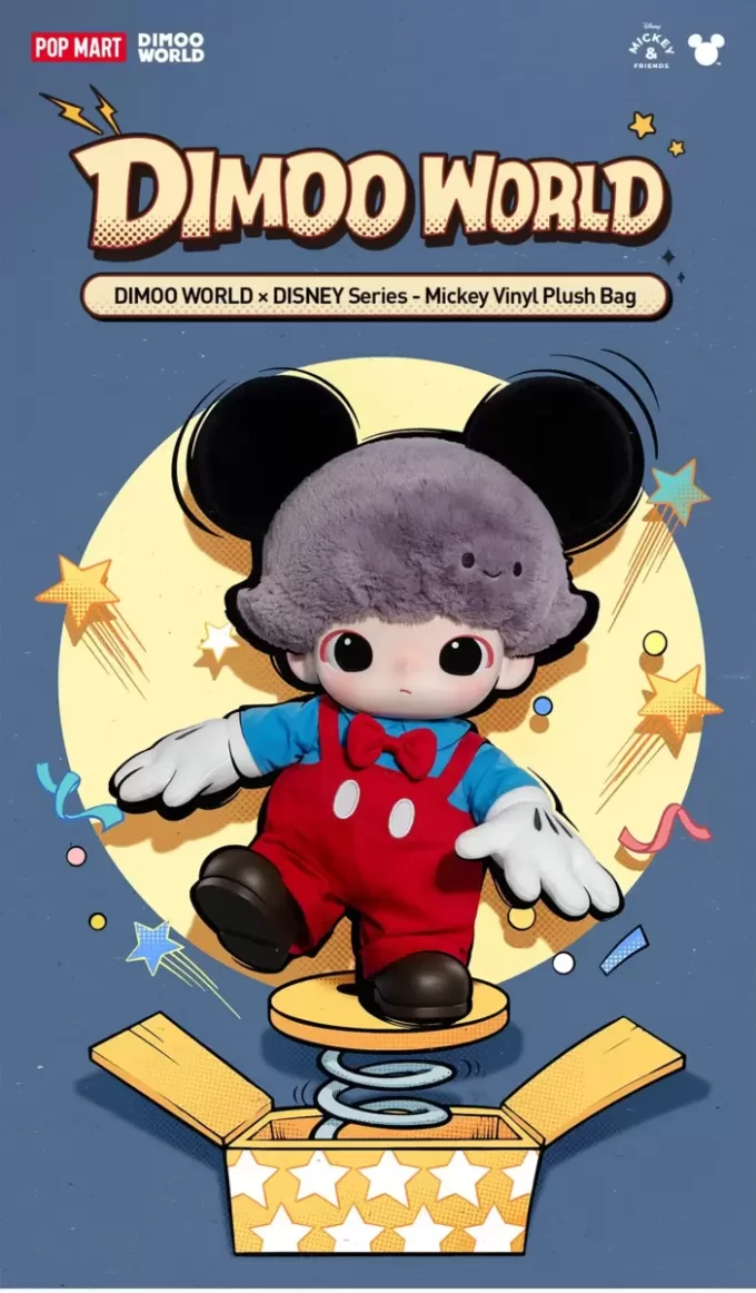 DIMOO WORLD × DISNEY Series – Mickeyho vinylová plyšová taška