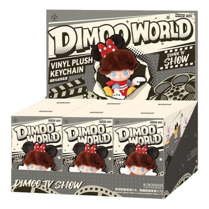 Disney Dimoo World Vinyl Plyšový Přívěsek Zapečetěný Kufřík (6 Zaslepených Krabiček)