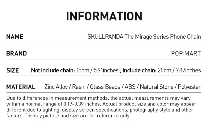 Řetízek na telefon SKULLPANDA řady Mirage Řetízek na telefon SKULLPANDA řady Mirage
