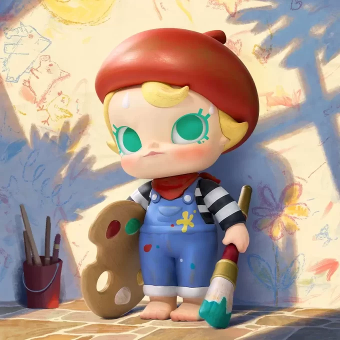 Figurka malířky budoucnosti Baby Molly