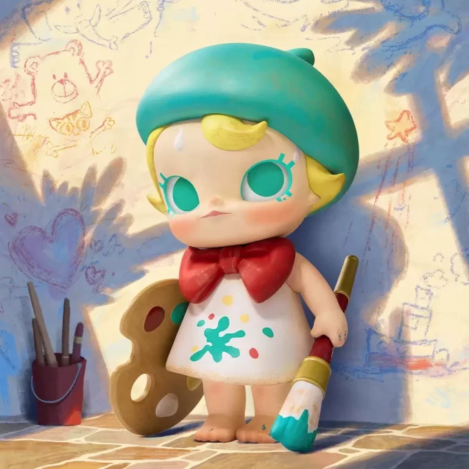 Figurka malířky budoucnosti Baby Molly