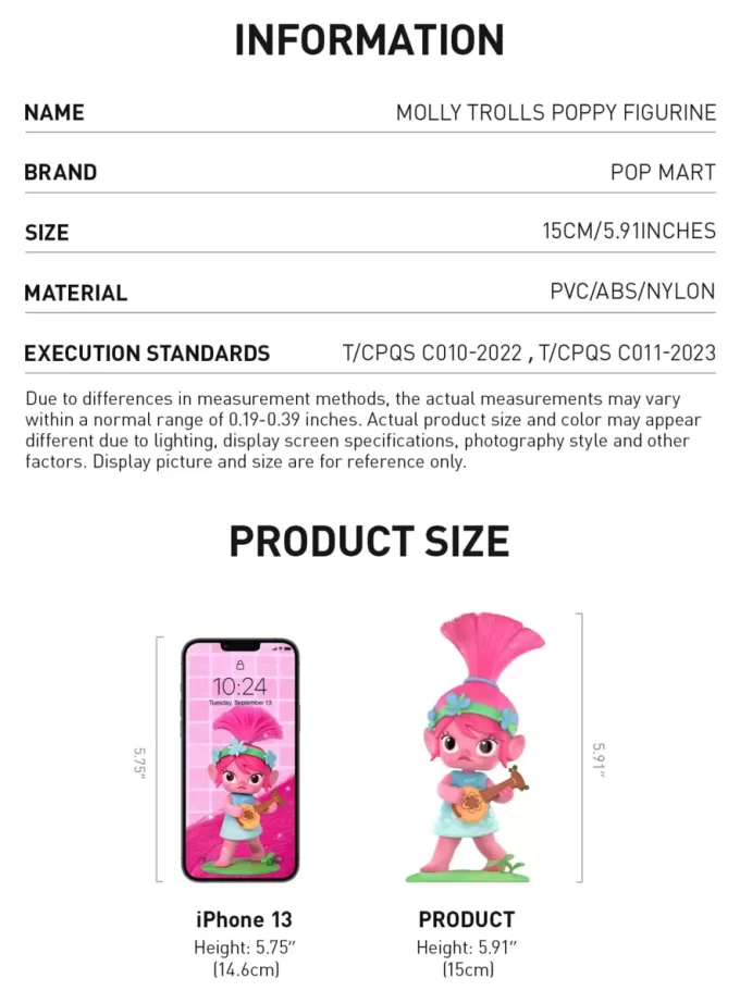 Figurka Poppy z Molly Trolls