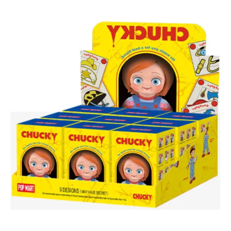 Figurky Chucky Franchise Series v zapečetěném pouzdře (9 zaslepených krabiček)