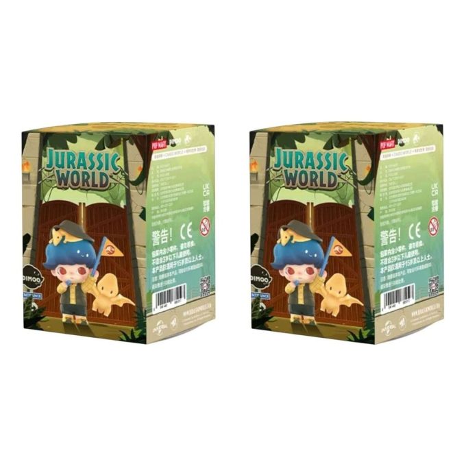 Figurky Dimoo z Jurského světa v uzavřeném pouzdře (2 zaslepené krabice)