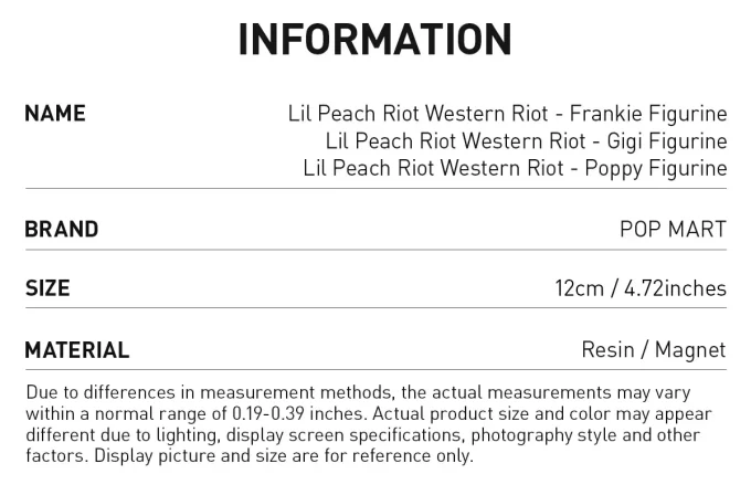 Figurky Lil Peach Riot ze Western Riot