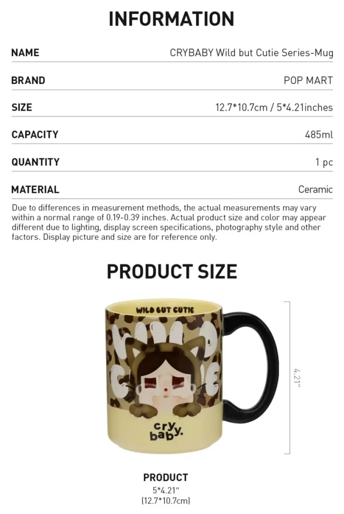 Hrnek CRYBABY Wild But Cutie Series – Hrnek