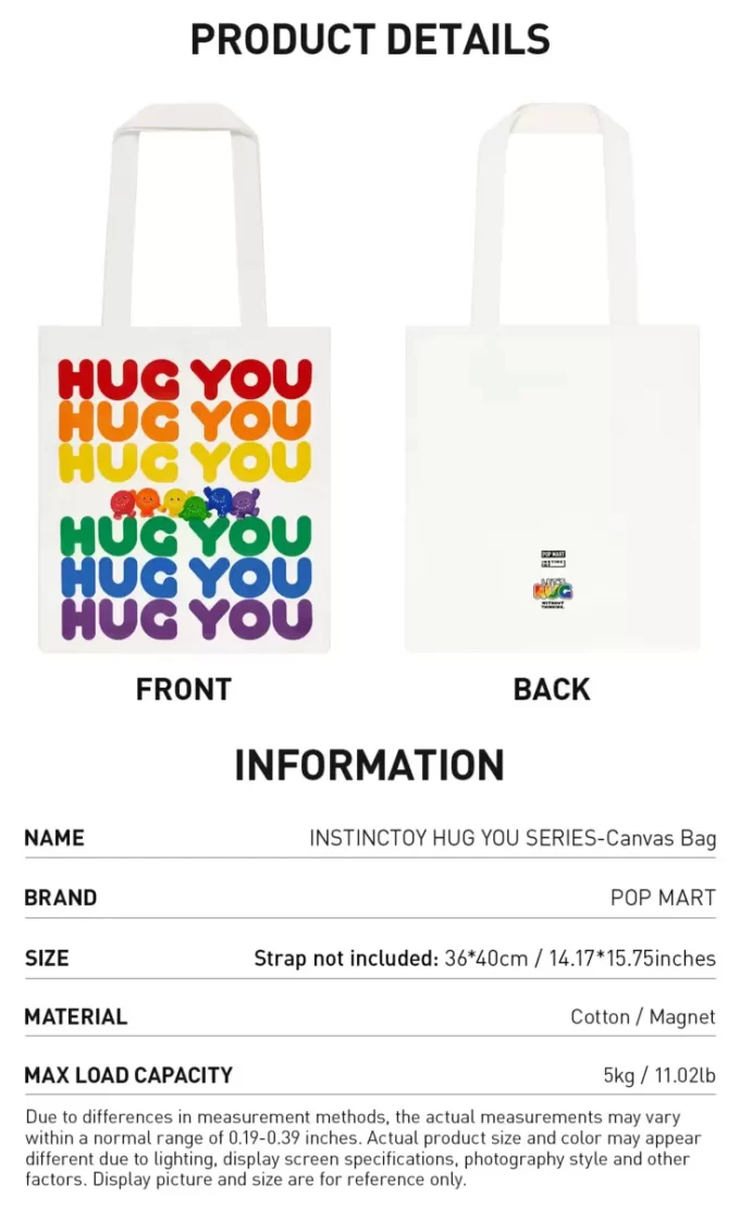INSTINCTOY HUG YOU SERIES – Plátěná taška