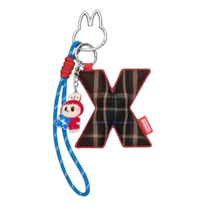 Labubu pin pro přívěsek s milostným dopisem „X“