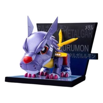 Magnet na ledničku Digimon v uzavřeném pouzdře „Metal Garurumon“