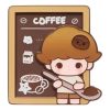 Magnet na ledničku Pop Bean Coffee Factory „Dimoo čerstvě ručně mletá“