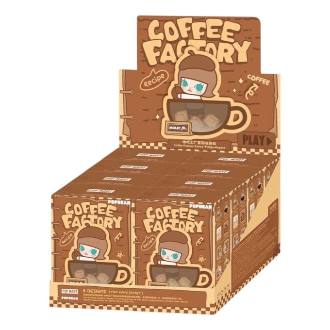 Magnet na ledničku Pop Bean Coffee Factory v uzavřeném pouzdře (8 zaslepených krabiček)