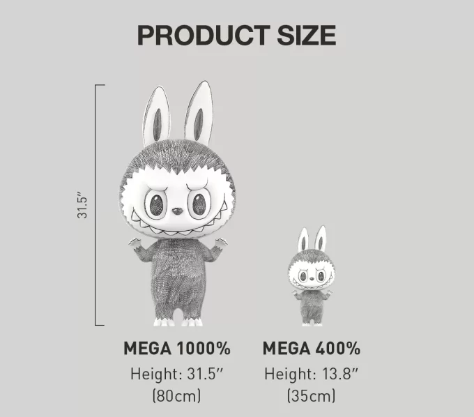 MEGA LABUBU 1000% náčrt MEGA LABUBU 1000% náčrt
