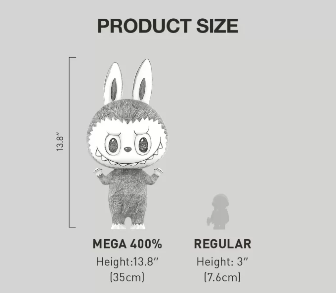 MEGA LABUBU 400% náčrt MEGA LABUBU 400% náčrt