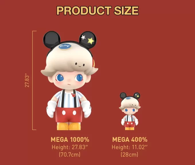 MEGA PROSTĚ DIMOO 1000% Mickey Mouse MEGA PROSTĚ DIMOO 1000% Mickey Mouse