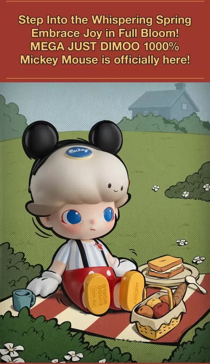 MEGA PROSTĚ DIMOO 1000% Mickey Mouse MEGA PROSTĚ DIMOO 1000% Mickey Mouse