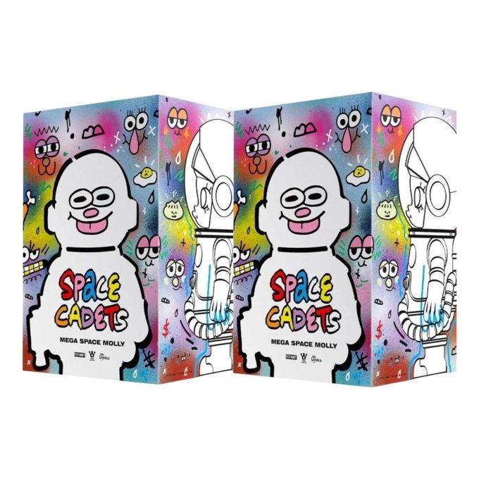 Mega Space Molly 400% Jon Burgerman Space Cadets Zapečetěné pouzdra (2 zaslepená pouzdra)