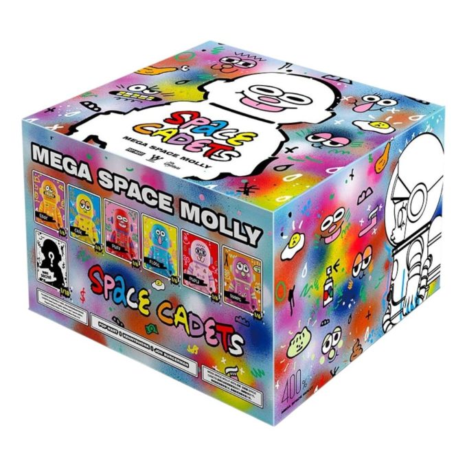 Mega Space Molly 400% Jon Burgerman Space Cadets Zapečetěné pouzdra (6 zaslepených boxů)
