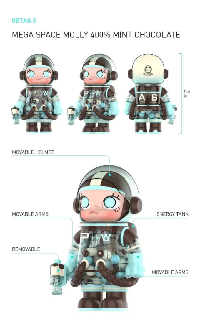 MEGA SPACE MOLLY 400% mátová čokoláda