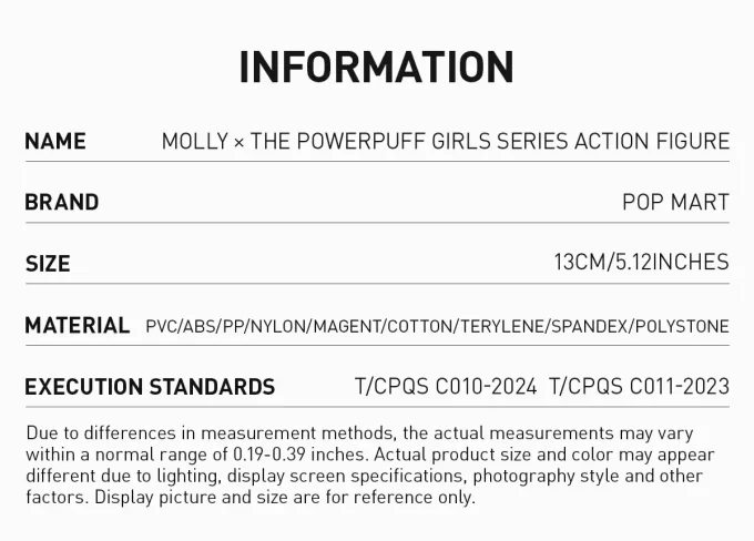 MOLLY × Akční figurka ze série Powerpuff Girls