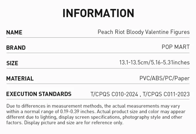 Peach Riot Bloody Valentine Figurky