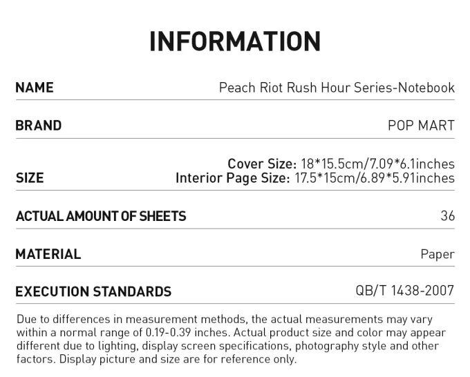 Peach Riot Rush Hour Series – Zápisník