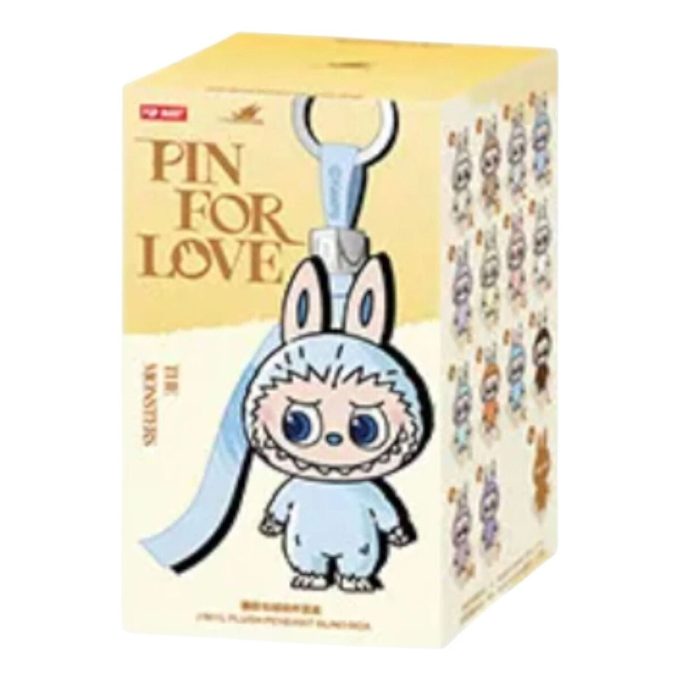 Plyšový přívěsek Labubu Pin for Love v zapečetěném pouzdře (A-M) (1 zaslepená krabička)