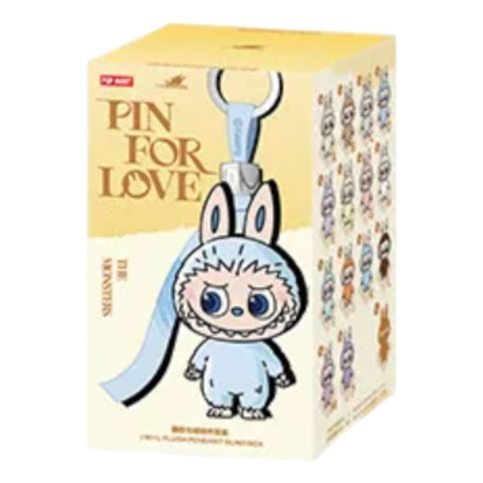Plyšový přívěsek Labubu Pin for Love v zapečetěném pouzdře (A-M) (1 zaslepená krabička)