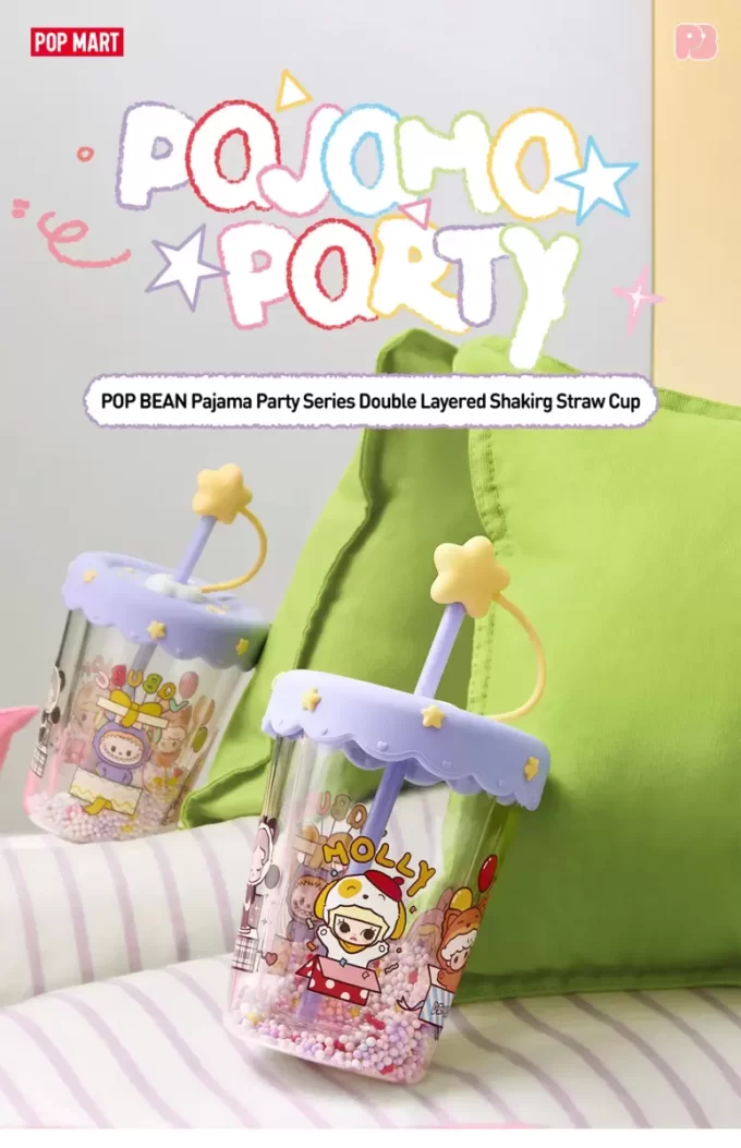 POP BEAN Pajama Party Dvouvrstvý třepací brčko POP BEAN Pajama Party Dvouvrstvý třepací brčko