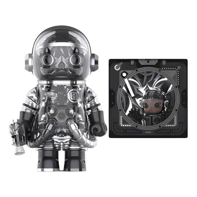 Pop Mart x CLOT Mega Space Molly Black Alienegra Set 400% + 3D stereoskopická malba